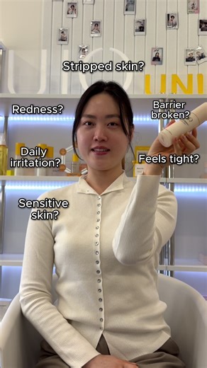 If this is your skin, don’t skip this 👀 UIQ Biome Barrier™ Cream Mist is here to help!🤍✨ #uiq #skinbarrier #koreanskincare #sensitiveskin #facemist