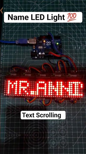 MAX7219 LED Matrix Scrolling Text Animation Project