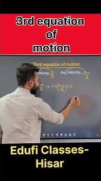3rd Equation of Motion | Derivation & Trick Explained #class10 #class10science #class9