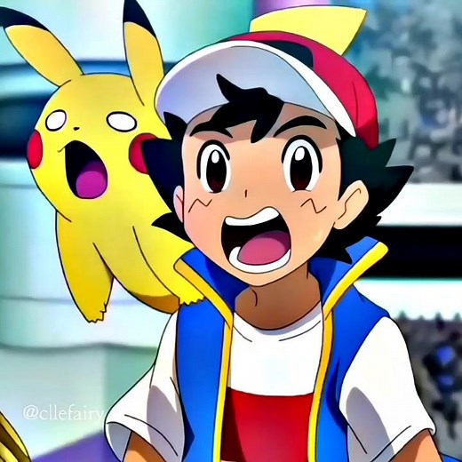 Cute Pokemon Edit Featuring Ash Ketchum and Clefairy
