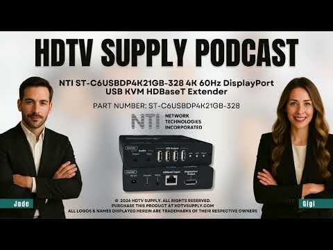 NTI ST-C6USBDP4K21GB-328 4K 60Hz DisplayPort USB KVM HDBaseT Extender