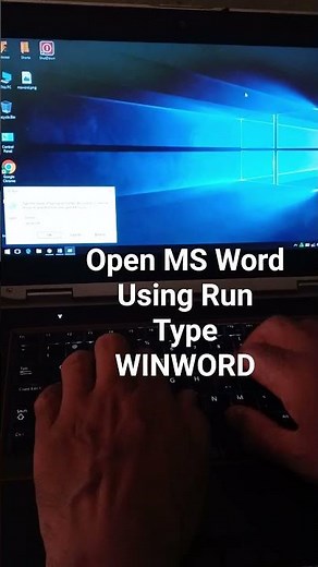 How to Open MS word using Run #msword #winword