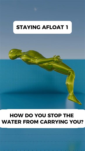 Swimming Technique Visualization on Instagram: "💪 The upward force that surrounds and supports your body loses its effect when the body suddenly moves downward—especially in a sharp, uncontrolled motion. It needs a moment to re-stabilize. If this downward motion repeats over and over, the recovery process keeps resetting. This creates a loop of panic: downward movement causes panic, and panic causes more downward movement. 📌 The location of your center of gravity and center of buoyancy depends