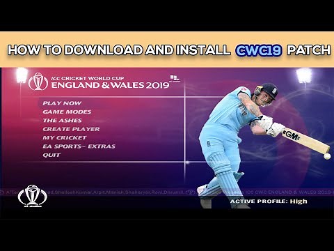 How to Download and Install ICC CWC 2019 Patch On EA Sports Cricket 07 || EA Sports Cricket 07