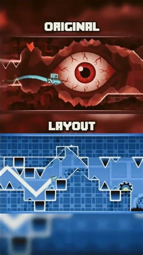 Original vs Layout Geometry Dash 😱 Which Looks Better? #shorts