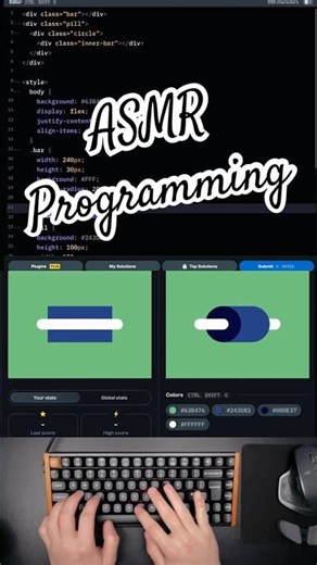 ASMR CSS Battle 12th December #coding #asmr #cssbattle #keychronk2 #webdev #keyboard #html #creative