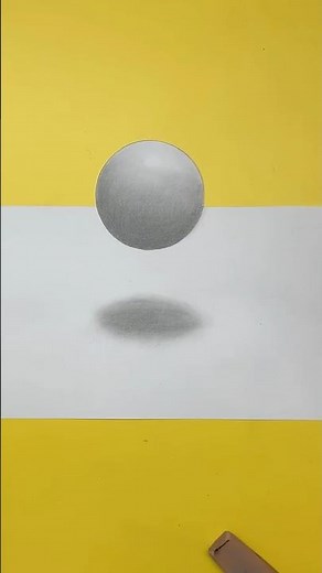 step - by - step 3D drawing tutorial for beginners on drawing a floating ball