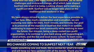 Sunfest announces changes for 2025 festival