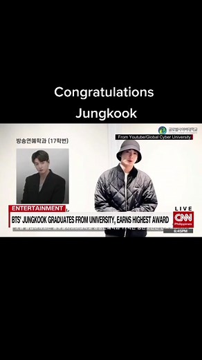 BTS Jungkook Graduates with President's Award