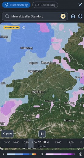 Wann regnet es und wie lange? 🌦️ Regenradar live entdecken! In der wetter.com App. Jetzt kostenlos installieren ⬇️ | wetter.com