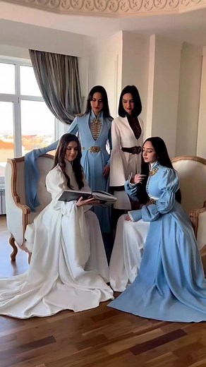 Circassian dresses ✨ Circassians were once known for their beautiful and elegant dresses in history. Their posture and elegance inspired a very large amount of people. #circassian #circassia #caucasus