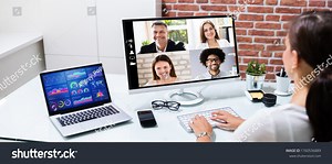 Online Video Conference Call Remote Webinar Stock Photo 1760536889 | Shutterstock