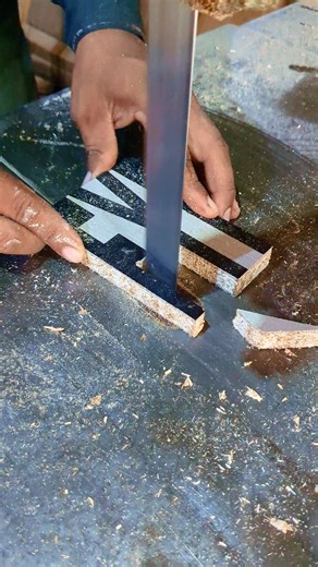 Bandsaw Letter Cutting | Satisfying Woodworking DIY (USA) #shortsfeed #shorts