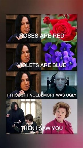 Roses Are Red 🌹 | Savage Harry Potter Meme 😂|Snape vs Voldemort Funny #shorts #shortsfeed #funny