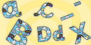 Weather Themed A4 Display Lettering