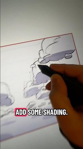 How to draw clouds in perspective part 2