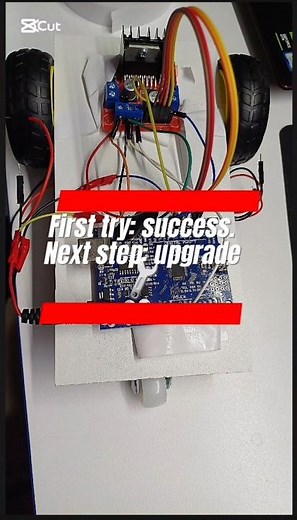 First Try Success ✅ 2nd Try Upgraded! Watch My 2WD Robot Move 5 Meters 🤖