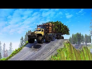 “Massive Log Truck Climbs a Dangerous Steep Ridge!”
