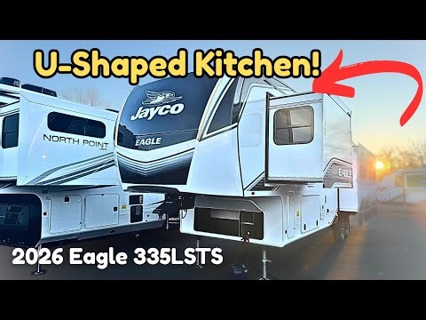 U-Shaped Kitchen AND L-Shaped Couch In A 5th Wheel?? 2026 Eagle 335LSTS
