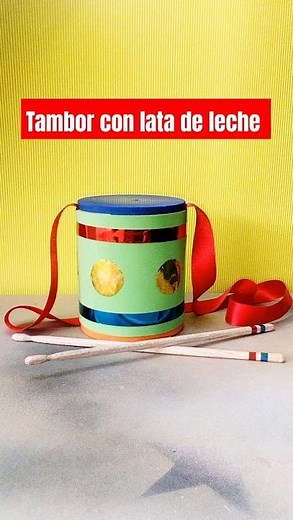 cómo hacer un tambor ♻️ how to make a drum #instrumentalmusic #instrumentosmusicales #diy #drums