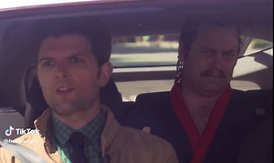 Ron Swanson Mustache Mishap in Parks and Recreation