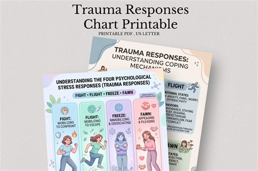 Trauma Responses Chart, Fight Flight Freeze Fawn Infographic (digital Download) - Etsy UK
