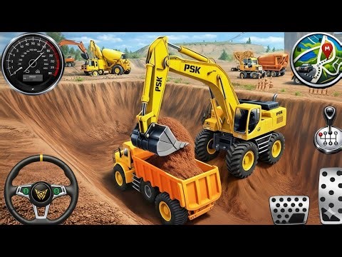 JCB City Road Construction Simulator 3D - Mega Build Challenge 🚧🔥 (Android Gameplay)