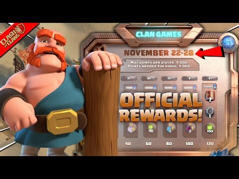 NOVEMBER 2025 CLAN GAMES OFFICIAL REWARDS REVEALED | Coc November 2025 Clan Games Rewards
