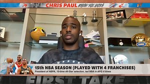 104K views · 815 reactions | Oklahoma City Thunder All-Star Chris Paul joins First Take to discuss the ruling in the Breonna Taylor case. Plus, how NBA players can continue to have their voices heard in fighting for social injustice. Stephen A. Smith finishes the interview by thanking Paul for being so involved with HBCUs. | ESPN First Take | Facebook