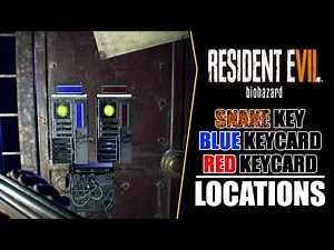 RESIDENT EVIL 7 Snake Key / Red Keycard / Blue Keycard Locations Guide (Colour Key Cards For Yard)