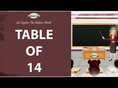 Table of Fourteen | 14 Ka Table |Table of 14 Animated | #14_का_टेबल | ARYAN INU |टेबल |#table_of_14