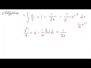 Integrate by Dividing Each Term Homework Walkthrough