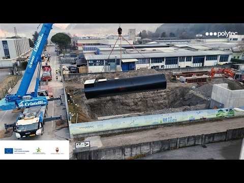 Installation of the fire protection tank at Polytec Energy’s green hydrogen plant
