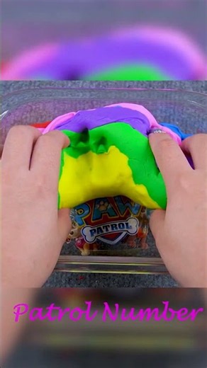 Paw Patrol Rainbow Slime Surprise Mixing with Chase, Marshall & Skye! 💖🎧#shorts