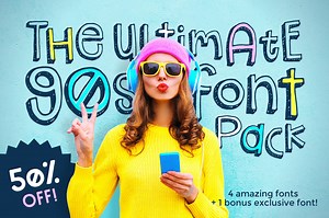 The Ultimate 90s Font Pack, a Font by Denise Chandler