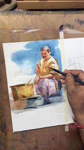 Watercolour figure