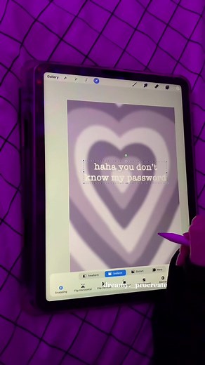 Purple Heart Wallpaper Procreate Design