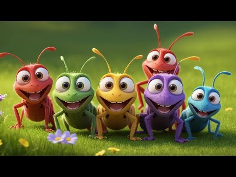 Cinco Pequeños Grillitos Chirp Chirp Chirp | Sonidos de la Naturaleza y Conteo