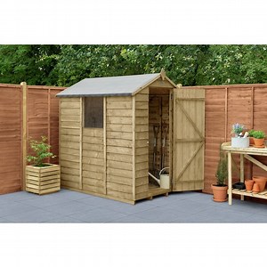 Buy Forest Wooden Overlap 1 Clear Window Apex Shed 6 x 4ft | Sheds | Argos