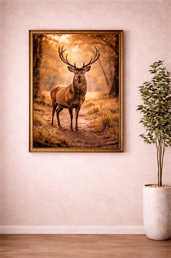 Deer Wall Art Printable Forest Animal Poster Rustic Nature Wall Decor Digital Download - Etsy