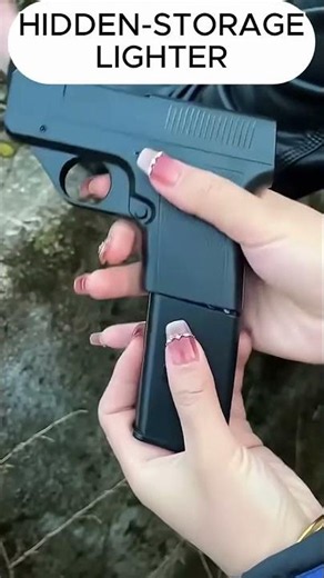 ▶️ Best creative gift ideas - Gun Shape Secret Storage Jet Flame Lighter ( # 2456 ) ‪