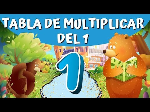 🐻 Tabla de multiplicar del 1 para niños de primaria