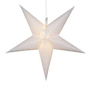 White Aurora Superstar TM 5 Point Star Light, Fold-Flat, LED Lights, Outdoor Rated - Wintergreen Corporation