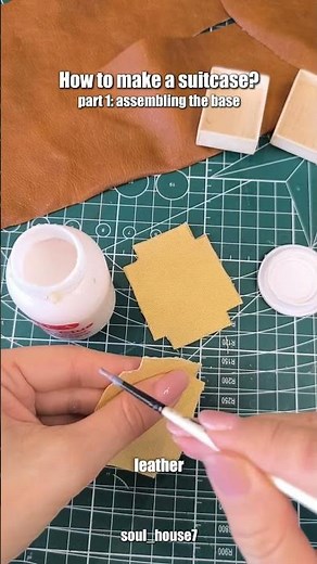 Miniature suitcase DIY | Balsa wood craft | Faux leather tips