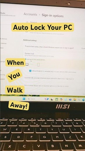 Auto Lock Your PC When You Walk Away!