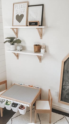 Melissa Braedley | Manageable, Organized Home | This Ikea hack LEGO table is super easy to do and costs less than $60! Here’s what you need: 1 Ikea LATT kids table 2 Large LEGO base... | Instagram