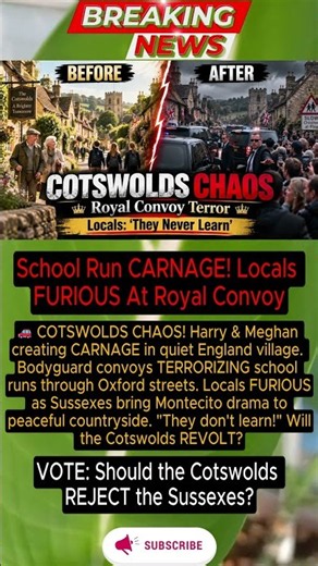 🚗 COTSWOLDS CHAOS! Sussexes TERRORIZING School Runs #RoyalNews #PrinceHarry #MeghanMarkle
