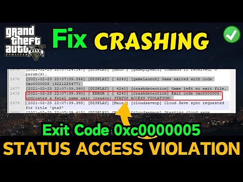 GTA 5 game exited with code 0xc0000005 STATUS ACCESS VIOLATION Fix