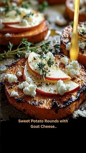 Sweet Potato Rounds with Goat Cheese