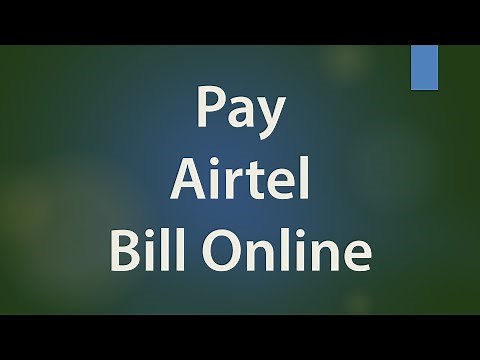 Airtel Bill Online Payment Using Credit Card